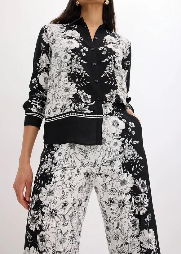 Pantaloni a palazzo in viscosa fluida, bonprix