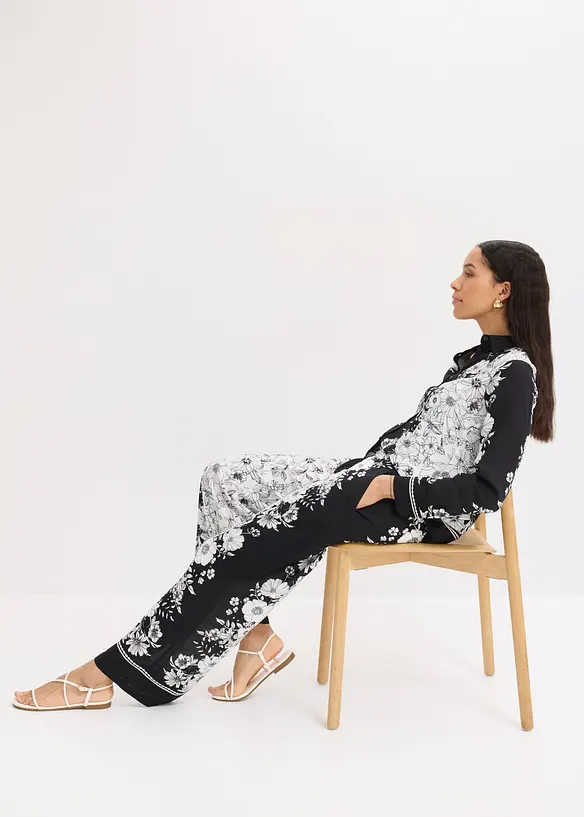 Pantaloni a palazzo in viscosa fluida, bonprix