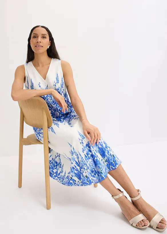 Abito midi in misto viscosa fine, bonprix