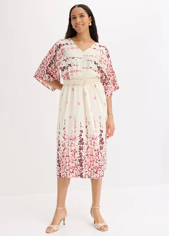 Abito midi in misto viscosa fine, bonprix