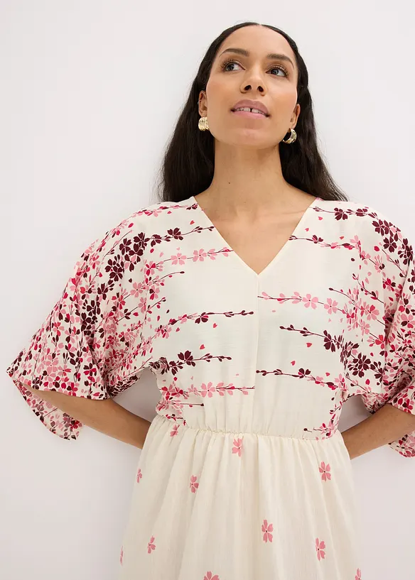 Abito midi in misto viscosa fine, bonprix