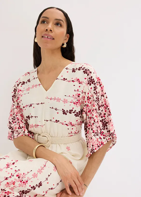 Abito midi in misto viscosa fine, bonprix