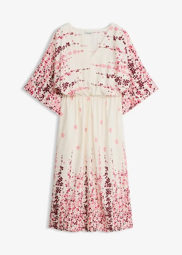Abito midi in misto viscosa fine, bonprix