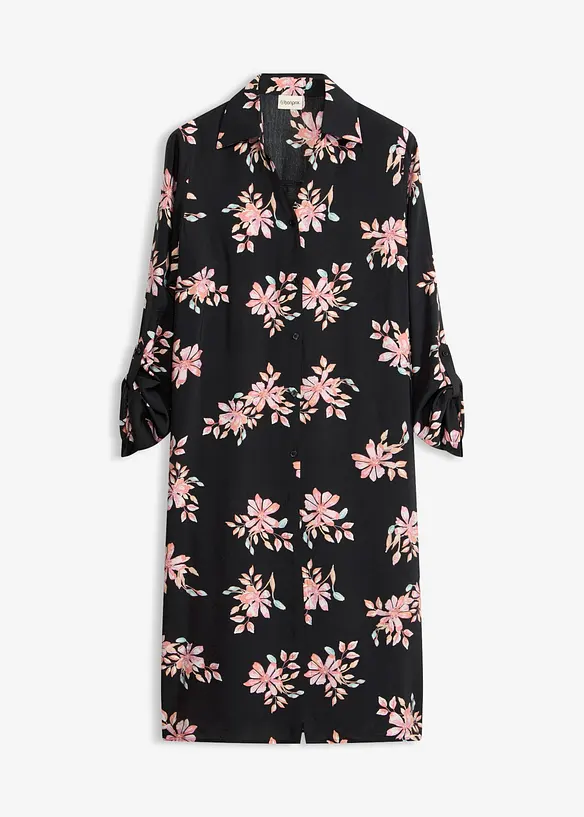 Camicia lunga in misto viscosa fluido, bonprix