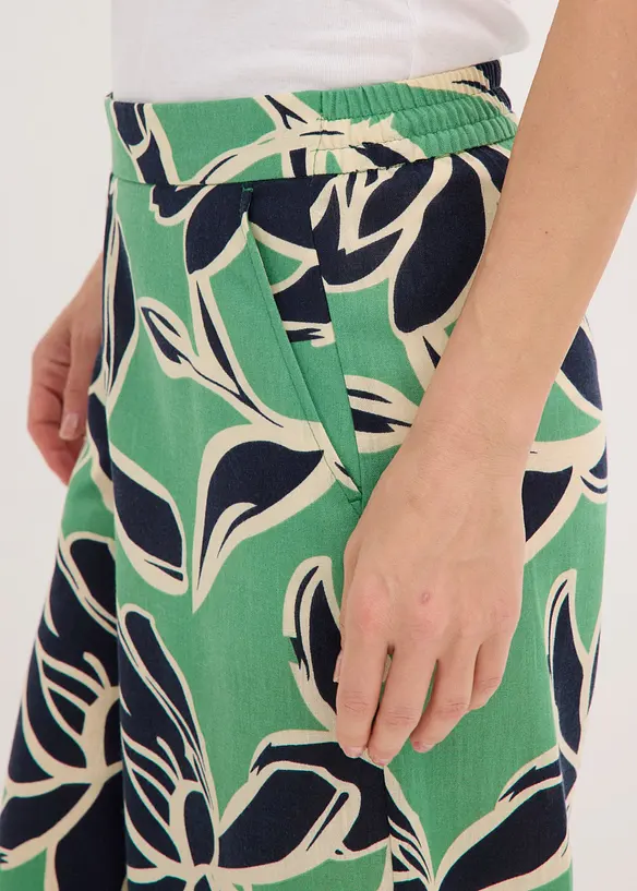 Pantaloni a palazzo effetto lino, bonprix