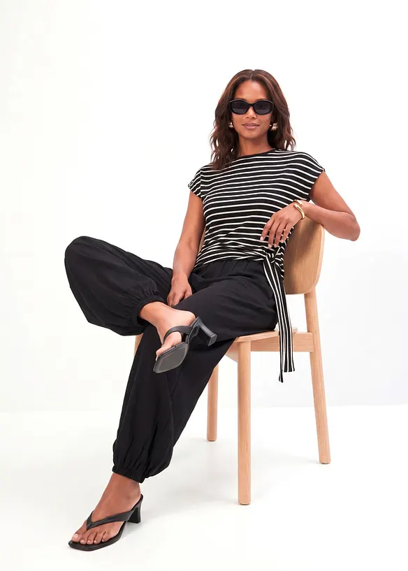 Pantaloni a palloncino in viscosa fluida, bonprix