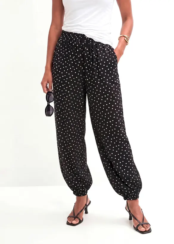 Pantaloni a palloncino in viscosa fluida, bonprix