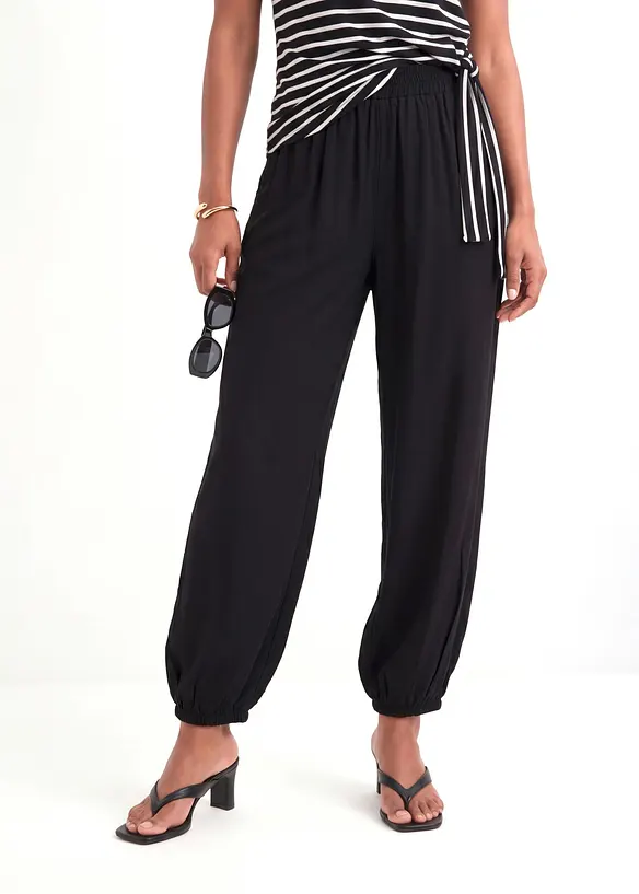 Pantaloni a palloncino in viscosa fluida, bonprix