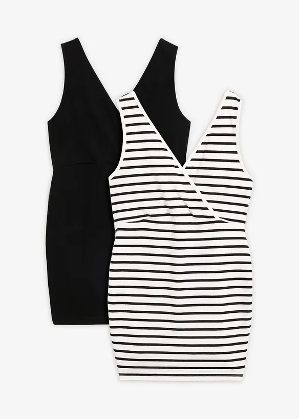 Top pr&eacute;maman / da allattamento 2 in 1 (pacco da 2), bonprix