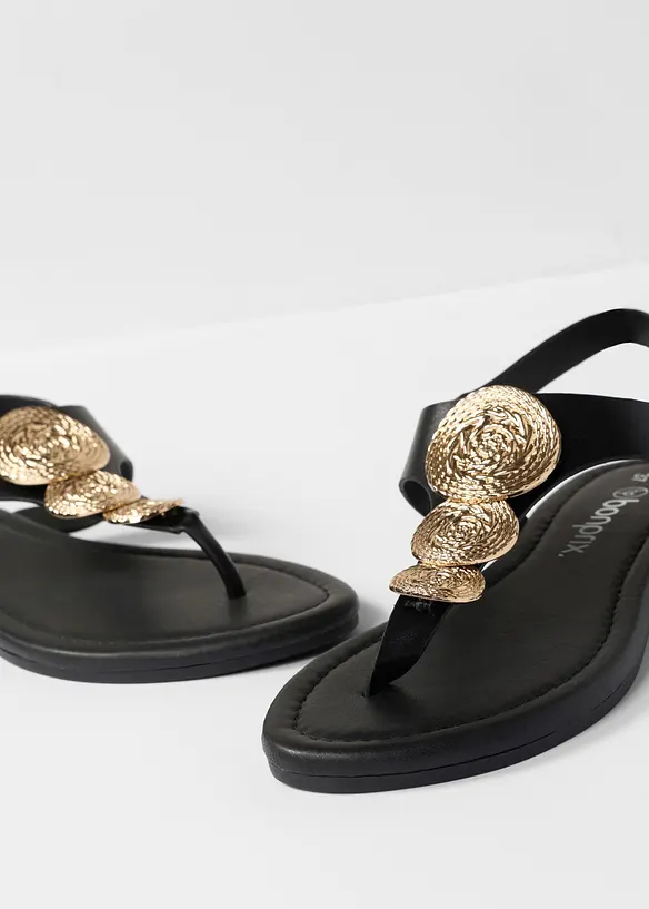 Sandali infradito con dettagli metallizzati, bonprix