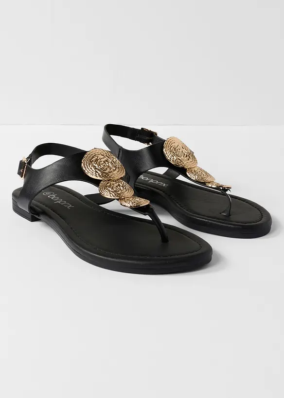 Sandali infradito con dettagli metallizzati, bonprix
