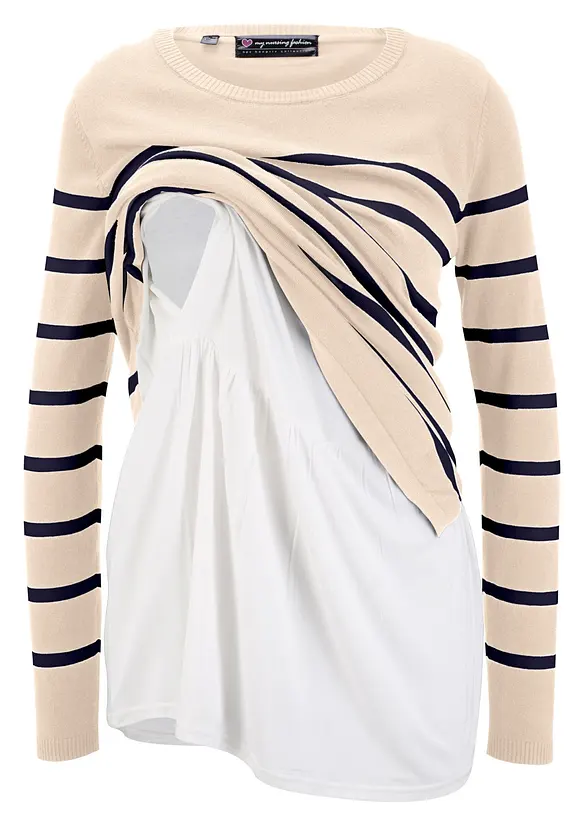 Maglione pr&eacute;maman / da allattamento leggero 2 in 1, bonprix