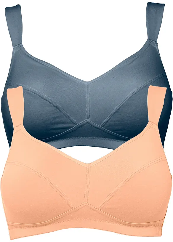 Reggiseno senza ferretto con cotone biologico (pacco da 2), bonprix