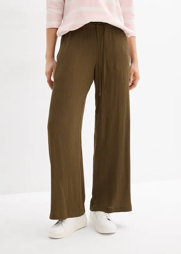 Pantaloni a palazzo in pura viscosa, bonprix