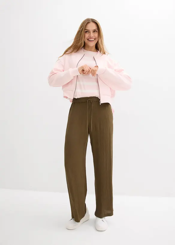 Pantaloni a palazzo in pura viscosa, bonprix