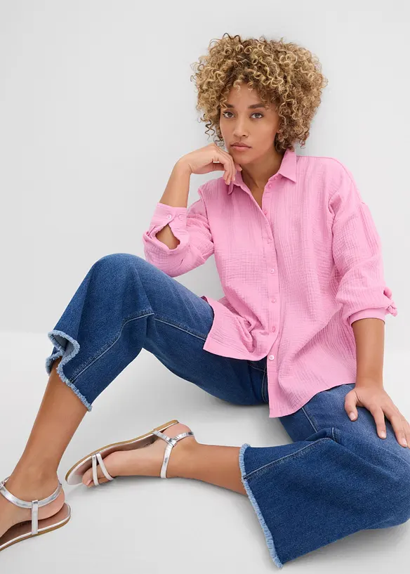 Camicia in mussola di puro cotone, bonprix