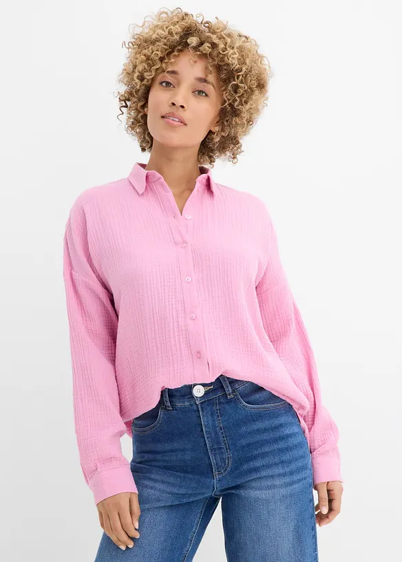 Camicia in mussola di puro cotone, bonprix