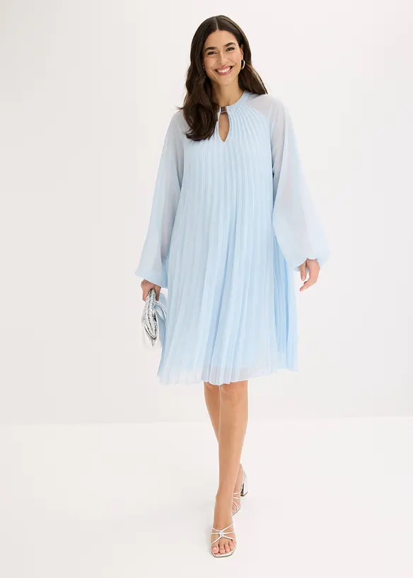 Miniabito plissettato in chiffon fine, bonprix