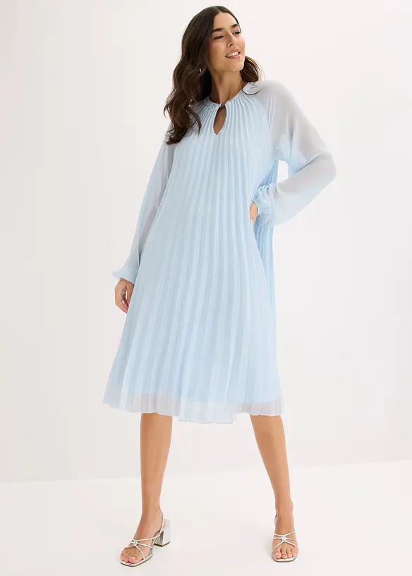 Miniabito plissettato in chiffon fine, bonprix