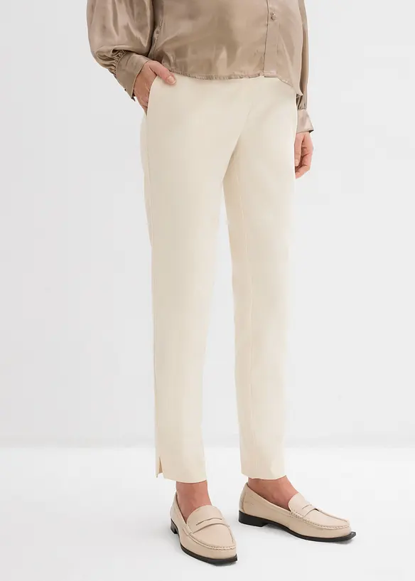 Pantaloni pr&eacute;maman elasticizzati a gamba affusolata, bonprix