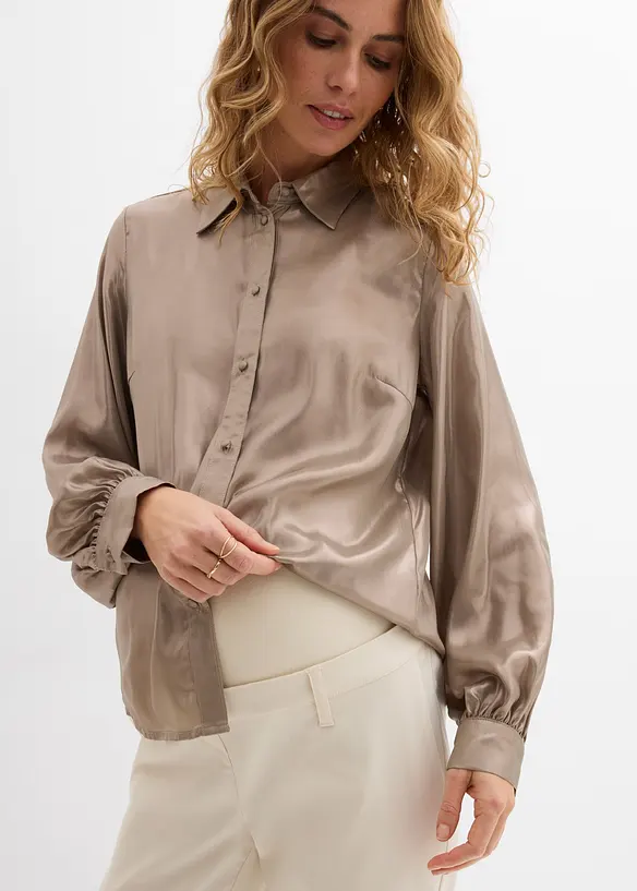 Pantaloni pr&eacute;maman elasticizzati a gamba affusolata, bonprix