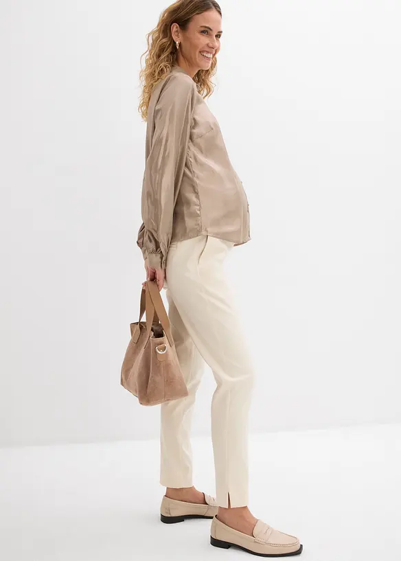 Pantaloni pr&eacute;maman elasticizzati a gamba affusolata, bonprix