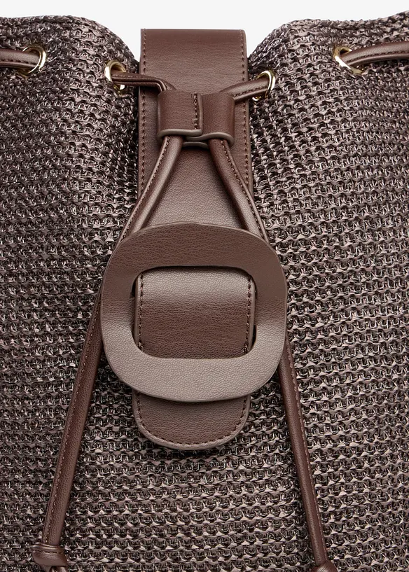 Borsa a sacco effetto paglia, bonprix