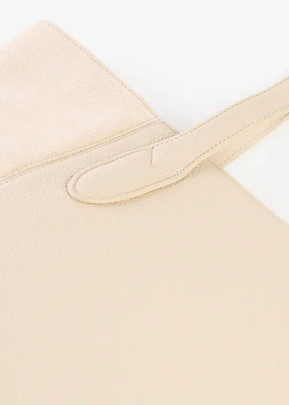 Borsa shopper grande in materiali misti, bonprix