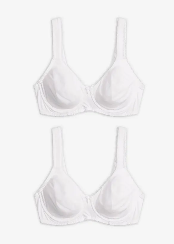 Reggiseno t-shirt minimizer con ferretto e cotone biologico (pacco da 2), bonprix