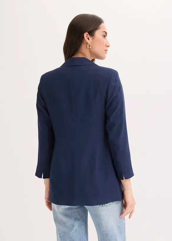 Blazer lungo in misto viscosa, bonprix