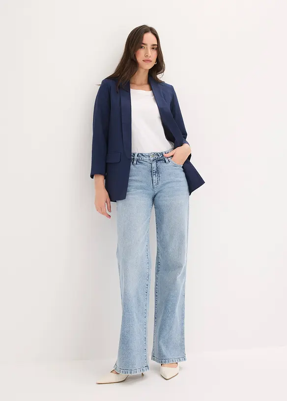 Blazer lungo in misto viscosa, bonprix