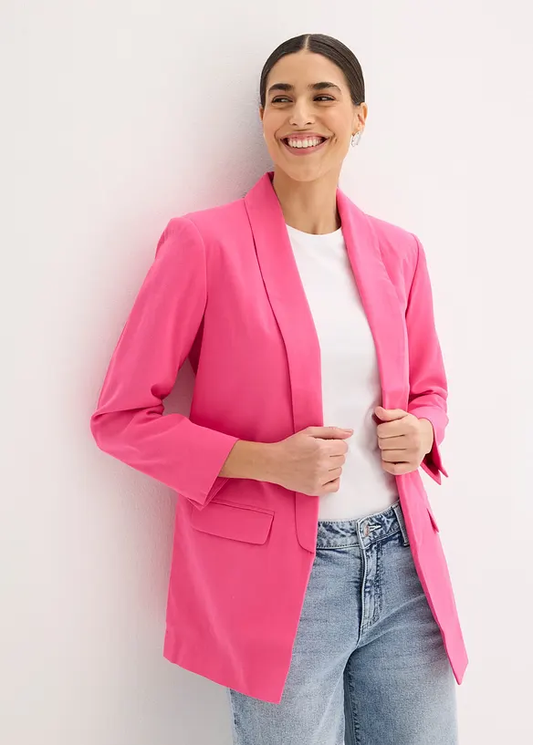Blazer lungo in misto viscosa, bonprix