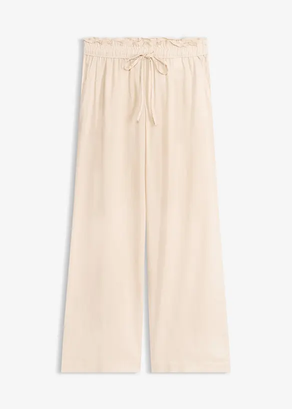 Pantaloni a palazzo in fresco misto lino, bonprix