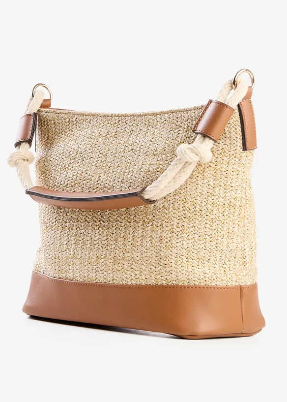 Borsa a mano effetto paglia, bonprix