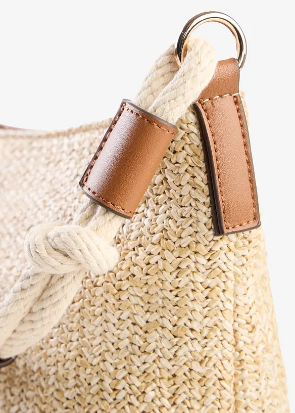 Borsa a mano effetto paglia, bonprix