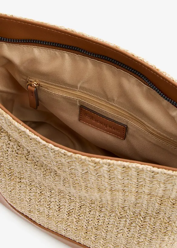 Borsa a mano effetto paglia, bonprix