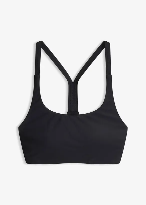 Reggiseno bikini a bustier sportivo in materiale ad asciugatura rapida, bonprix