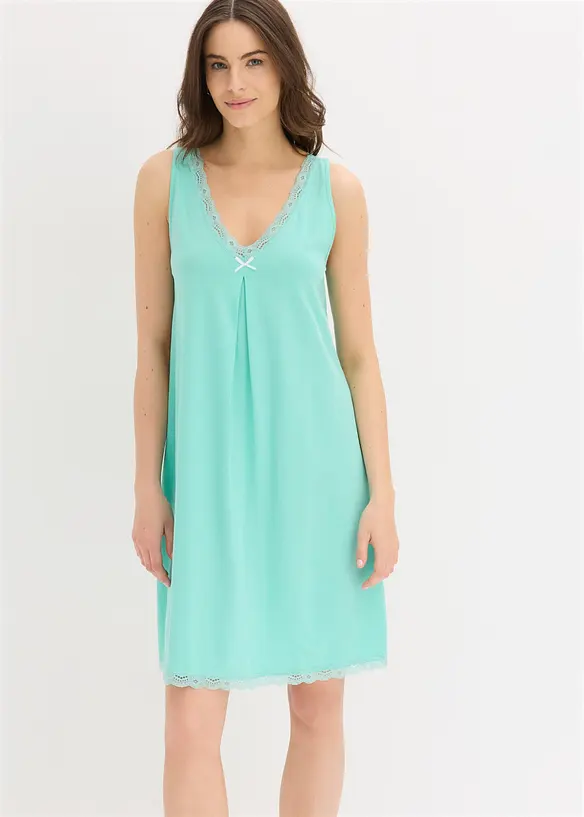 Camicia da notte corta in misto viscosa morbido, bonprix
