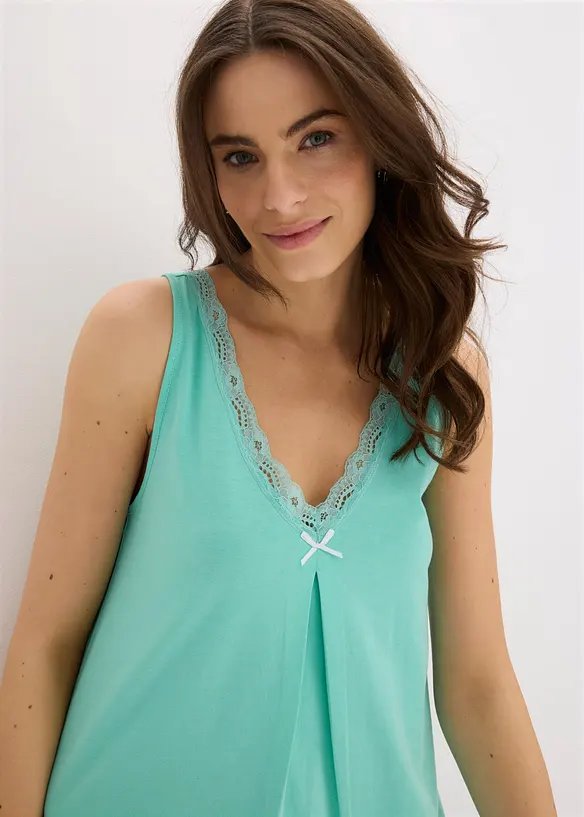 Camicia da notte corta in misto viscosa morbido, bonprix
