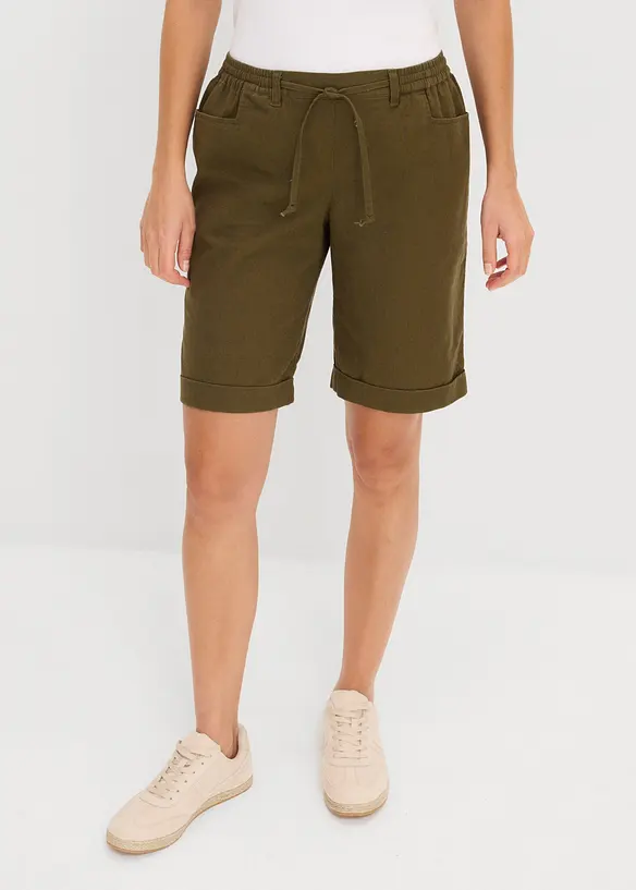 Bermuda in misto lino, bonprix