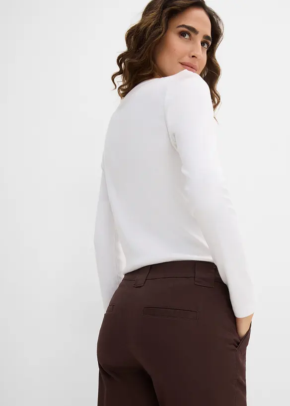 Pantaloni chino elasticizzati in misto cotone, bonprix