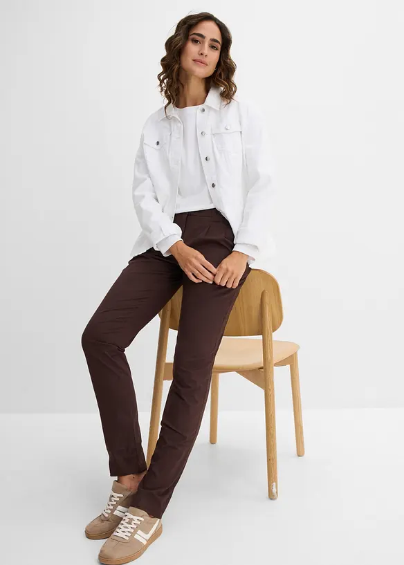 Pantaloni chino elasticizzati in misto cotone, bonprix