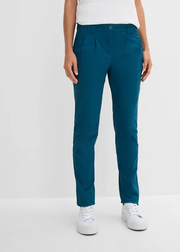 Pantaloni chino in misto cotone elasticizzato, bonprix