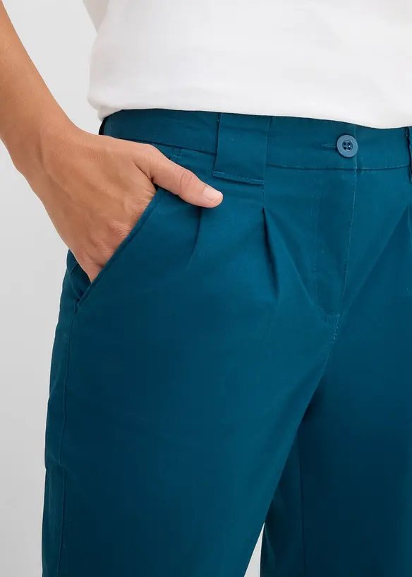 Pantaloni chino in misto cotone elasticizzato, bonprix