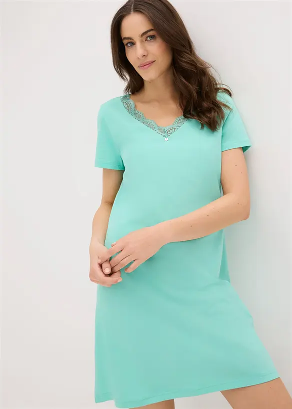 Camicia da notte in puro cotone (pacco da 2), bonprix