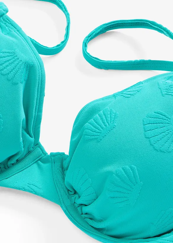 Bikini con ferretto in tessuto a trama operata (set 2 pezzi), bonprix