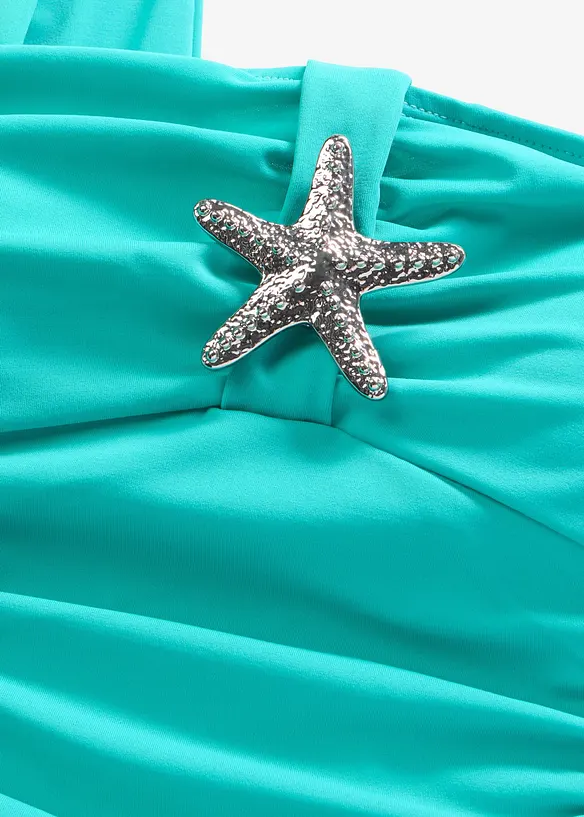 Costume intero con stella marina ed effetto modellante medio, bonprix