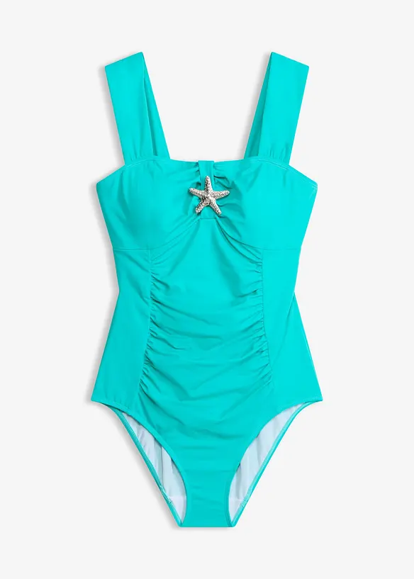 Costume intero con stella marina ed effetto modellante medio, bonprix