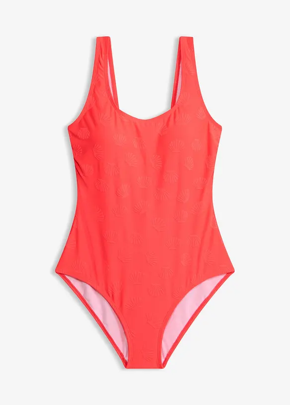 Costume intero in tessuto a trama operata leggermente modellante, bonprix