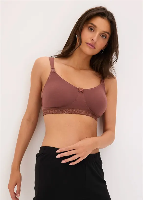Reggiseno allattamento senza ferretto con cotone biologico (pacco da 2), bonprix
